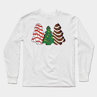 Christmas Treen Snack Cakes and Brownie Long Sleeve T-Shirt